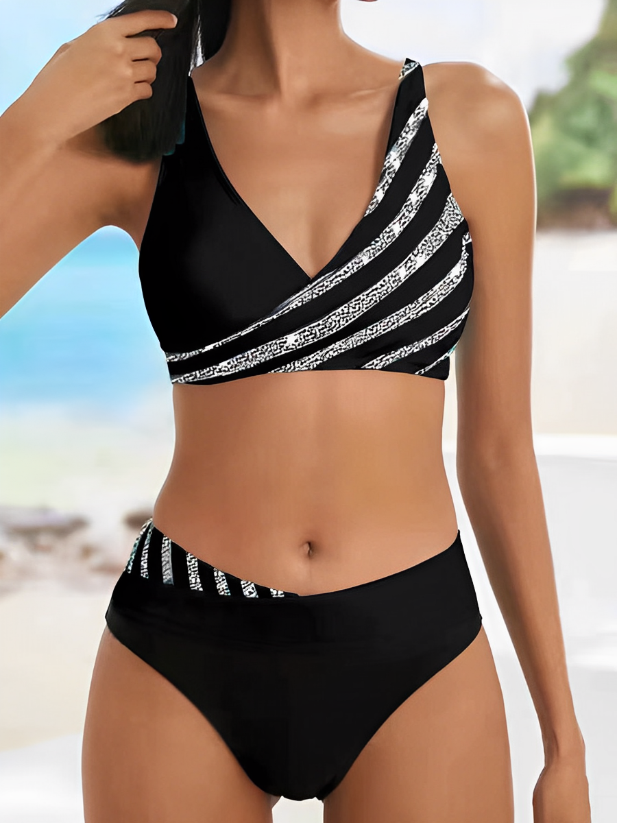 Deniella - Vibrant Striped Bikini Set
