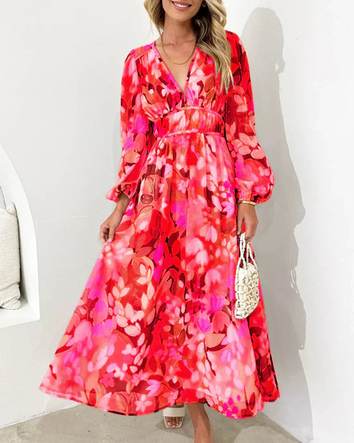 Kristin™ | Pink Bohemian Maxi Dress