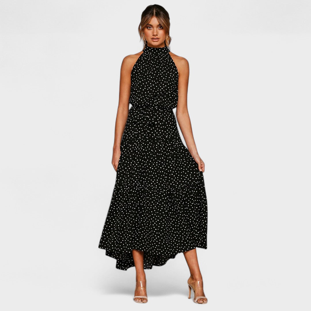 Kitty™ | Chic Polka Dot Maxi Dress for Fun and Fashion