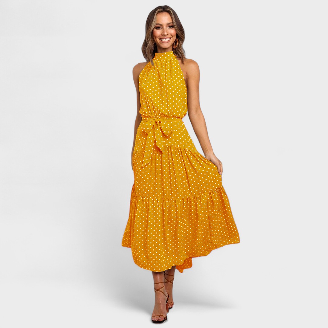 Kitty™ | Chic Polka Dot Maxi Dress for Fun and Fashion