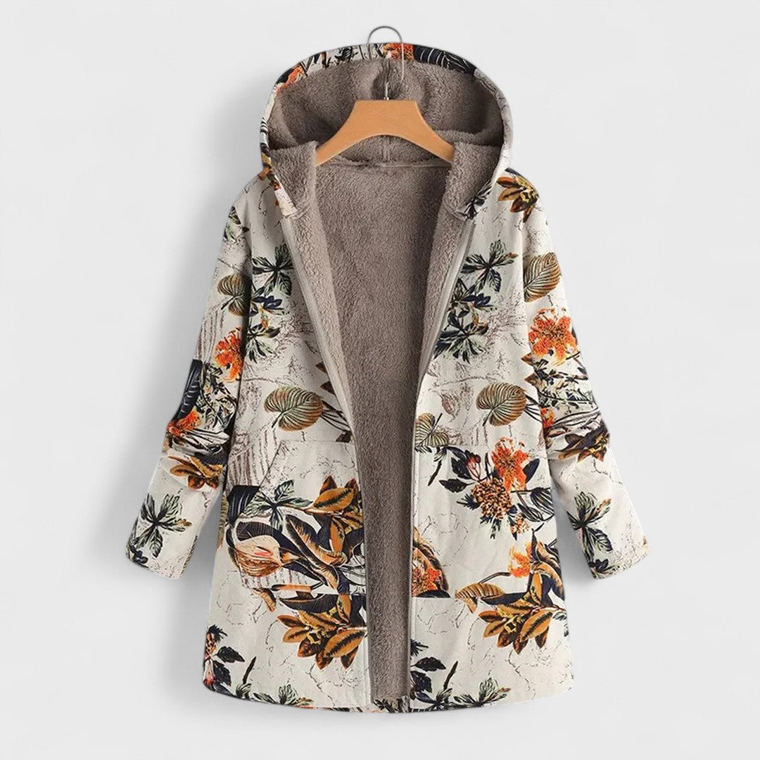 Ivory | Fleece-Lined Hooded Jacket