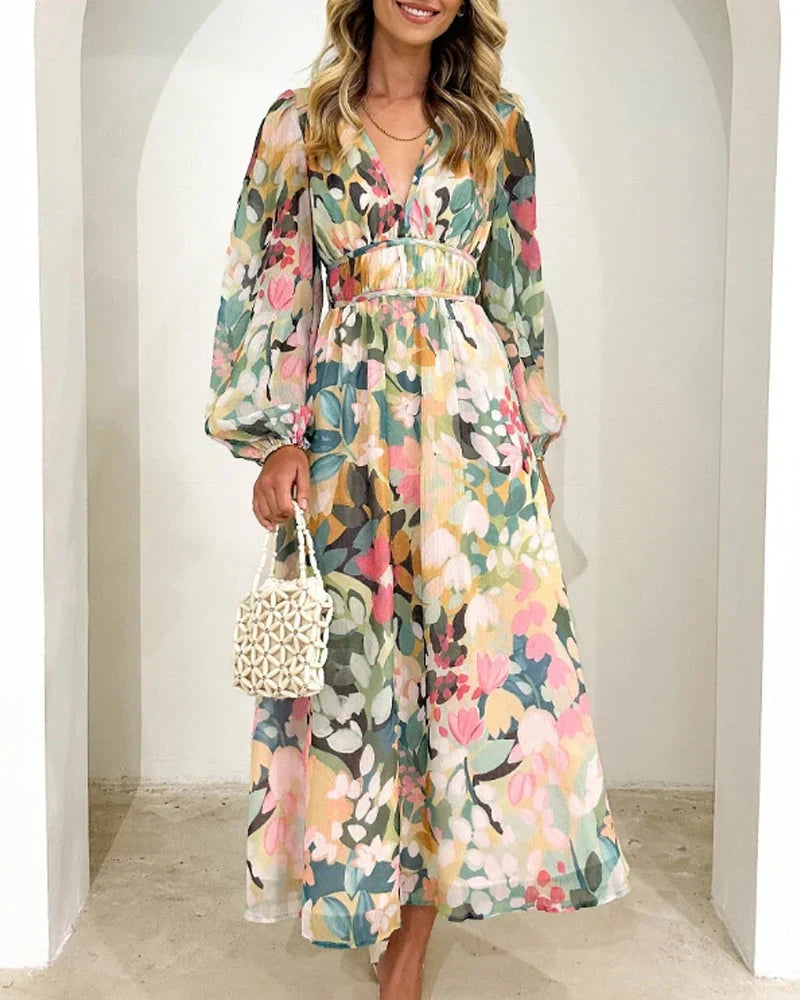 Kristin™ | Pink Bohemian Maxi Dress