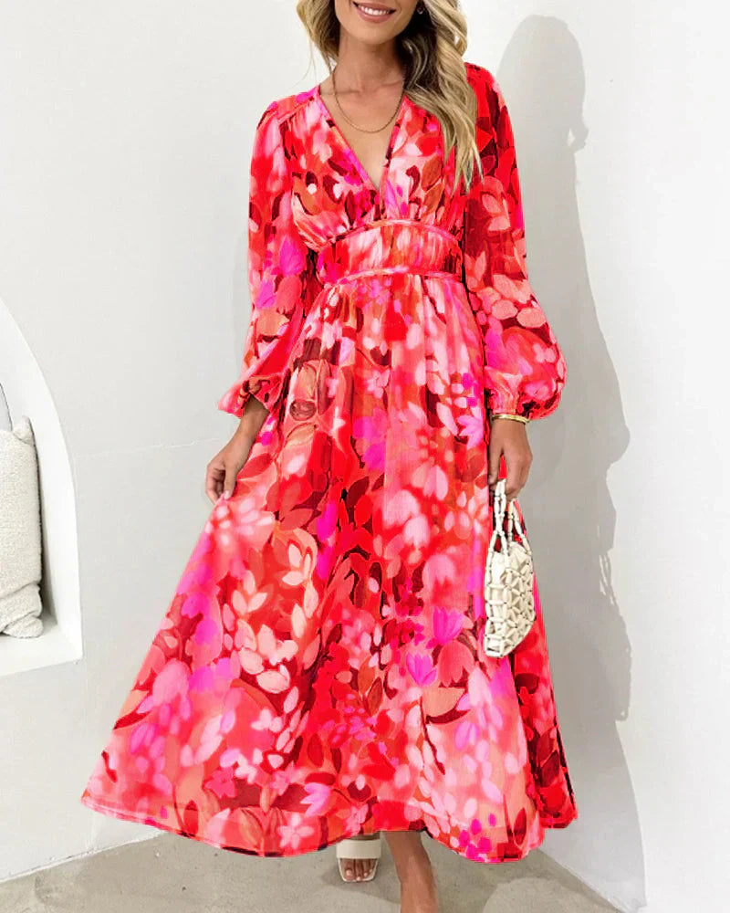 Kristin™ | Pink Bohemian Maxi Dress