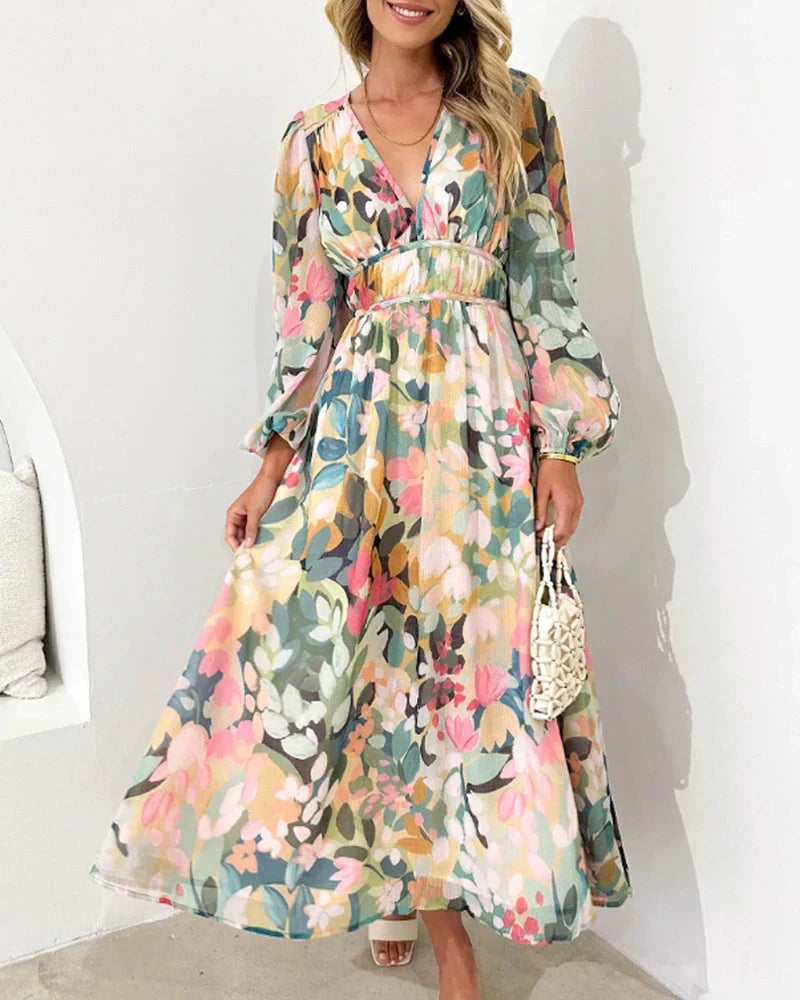 Kristin™ | Pink Bohemian Maxi Dress