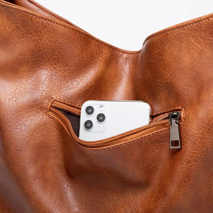 Nora - Classic Leather Tote for Daily Use