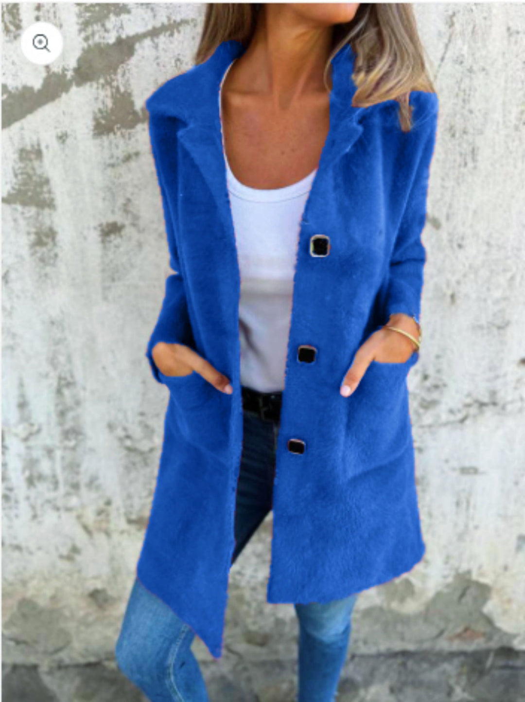 Marce | Casual, Single-Breasted Thick Coat with Lapels