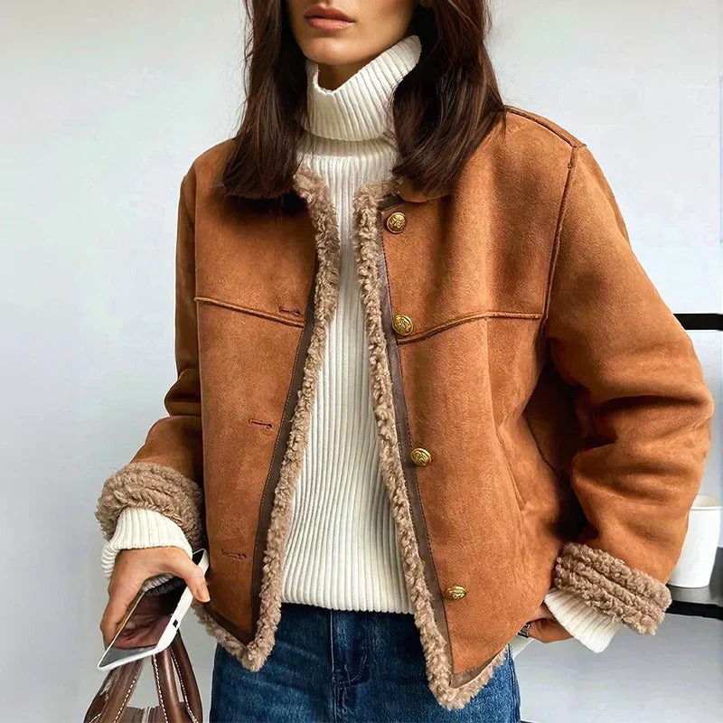 Rosalie | Buttoned Sheepskin Jacket